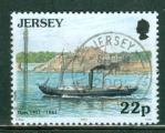 Jersey 2001 Y&T 960 oblitr Bateau  aubes Rose 1851-1861