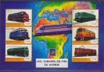 Srie de 6 TP neufs ** n 2150DJ/2150DP(Yvert) Guine 2001 - Rail, trains