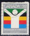 Timbre oblitr n 849(Yvert) Canada 1983 - Jeux Universitaires