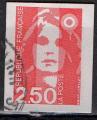 2719 - Marianne du bicentenaire 2F50 rouge pour roulette - oblitr - anne 1991