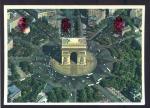 CPM  neuve PARIS  vue arienne de L'Arc de Triomphe et la Place Charles de Gaulle