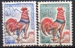 FRANCE N 1331 et 1331A o Y&T 1962-1965 Coq de Decaris