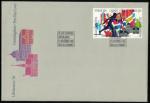 Norvge FDC oblitration 1993 Lot 2 timbres ski de fond Lillehammer 94