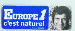 Pierre LESCURE EUROPE 1 c'est naturel photo N&B autocollant rare et ancien