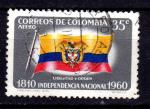 AM12 - P.A.- 1960 - Yvert n 367 - Drapeau colombien, Indpendance