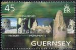 Guernesey 2004 - Vacances, statue-menhir de Castel - YT 1015/SG 1036 **