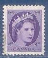 Canada N270 Elizabeth II 4c violet oblitr