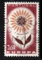 Portugal 1964; Y&T n 945; 3.50e, Europa, grenat, ocre & brun fonc