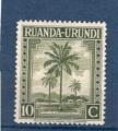 Timbre Ruanda - Urundi Neuf / 1942 / Y&T n127.