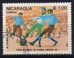 NICARAGUA  N 1360 Y&T o 1985 coupe du Monde Mexico Football  travers les ages 