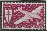 MADAGASCAR anne 1943 PA Y.T N61 NEUF* cote 2.75 Y.T 2022 
