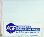 AGF / autocollant rare et ancien / assurances