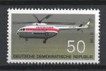 Allemagne - RDA - 1969 - Yt n 1220 - N** - Avions de ligne ; hlicoptre MI - 8