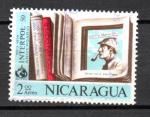 Nicaragua  Y&T poste arienne    N  766  oblitr  Interpol  Sherlock Holmes