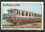 Burkina-Faso 1985; Y&T n PA 294; 100F train, autorail