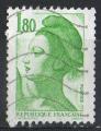 France Gandon 1985; Y&T n 2375; 1,80F vert, Libert
