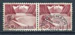 Timbre SUISSE 1949  Obl  N 485  Paire Horizontale  Type II   Y&T    