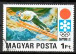 Hongrie Yvert N2203 oblitr 1971 Saut ski