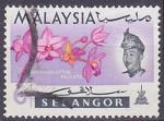Timbre oblitr n 89(Yvert) Malaisie 1965 - Fleurs, tat de Selangor