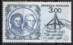 France 1986; Y&T n 2428; 3,00F, 250e anniv. de la mesure d'arc de mridiens