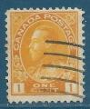 Canada N108 George V 1c jaune-orange oblitr