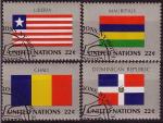 N.U./U.N. (New York) 1985 -Srie de Drapeaux/Flags set, ob-YT 448-51/Sc 458-61 