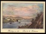 CPM neuve HENDAYE Reproduction de Vieilles Gravures de 1830 Pont de la Bidassoa au fond IRUN
