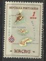 Macao 1956; Y&T n 375; 1a , carte du territoire