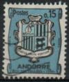 Andorre, bureaux franais : n 156 o oblitr anne 1961