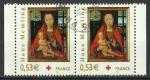 France 2005; Y&T n 3840; paire de 0,53, Croix Rouge, tablleau de Hans Memling