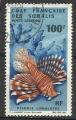Cte des somalis 1966; Y&T PA 55; 100F faune marine