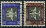 Allemagne, R.D.A : Poste arienne n 3 et 4 oblitr anne1957