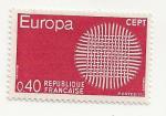 TIMBRE EUROPA C.E.P.T. 0,40F 1970 ROUGE FRANCE