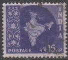 INDE N 78 o Y&T 1957-1958 Carte de l' Inde