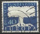 RFA 1957; Y&T n 141; 40p Europa, bleu & bleu-clair