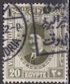 EGYPTE N 125 de 1927 vert clair oblitr