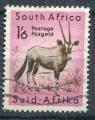 Timbre d'AFRIQUE DU SUD 1954  Obl   N 211  Y&T Gazelle