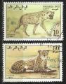 Sahara occ. 1990, 2 timbres animaux sauvages