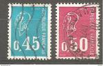 FRANCE - 1971. Y&T n 1663/1664 oblitr