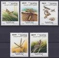 Srie de 5 TP neufs ** n 623/627(Yvert) Mauritanie 1989 - Insectes, criquets