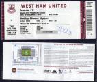 Ticket d'entre Billet Football Match West Ham United vs Arsenal FC 28/12/2014