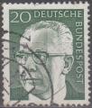 Allemagne - 1970/73 - Yt n 507 - Ob - Prsident Heinemann 20p vert