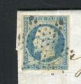 Rare lettre de Paris pour Auneuil ( 1854 ) avec un n° 10 Présidence