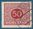 Tchcoslovaquie Taxe N60 50h oblitr