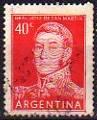 Argentine 1956 - Gal San Martin, 40 centavos, rouge - YT 568 