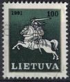 Lituanie 1991 Oblitr Used Coat of Arms Blason Chevalier Vytis SU