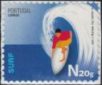 Portugal 2014 Non Oblitr sur fragment Used Stamp Sports Extrmes Surf