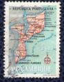 Mozambique 1954 Oblitr Used Carte Gographique Mappe 4 escudos