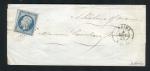 Rare lettre de Reims pour Châlons sur Marne ( 1853 ) avec un n° 10