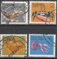Australie 1973  4 timbres  faune marine   oblitrs